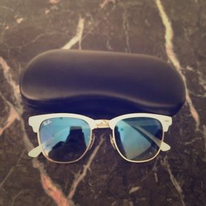 NWOT White Clubmaster Ray-Bans